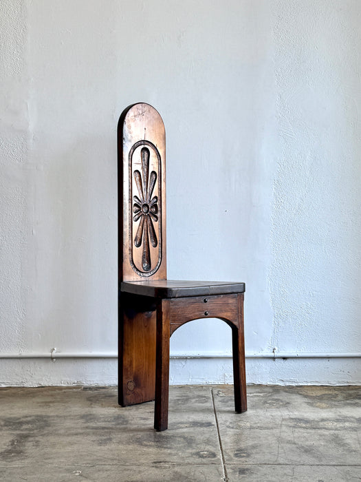 High Back Carved Chair