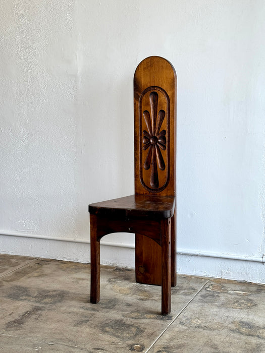 High Back Carved Chair