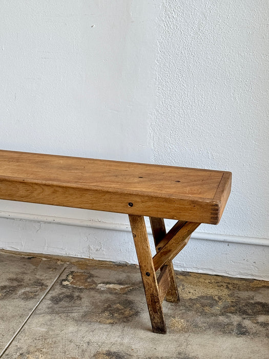 Folding Oak Bench