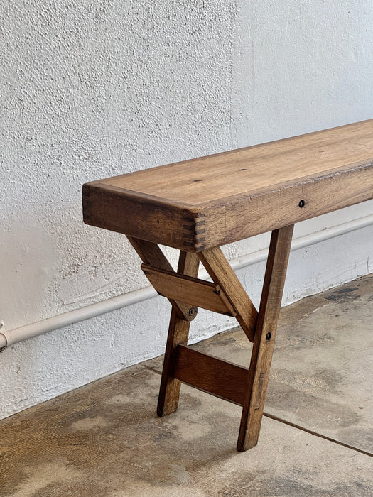 Folding Oak Bench