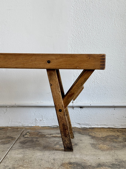 Folding Oak Bench