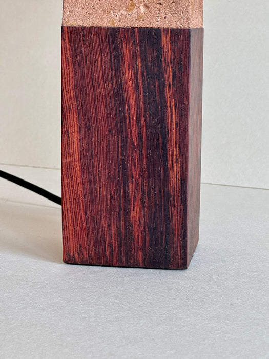 Cocobolo And Cantera Column Lamp