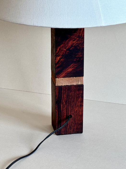 Cocobolo And Cantera Column Lamp