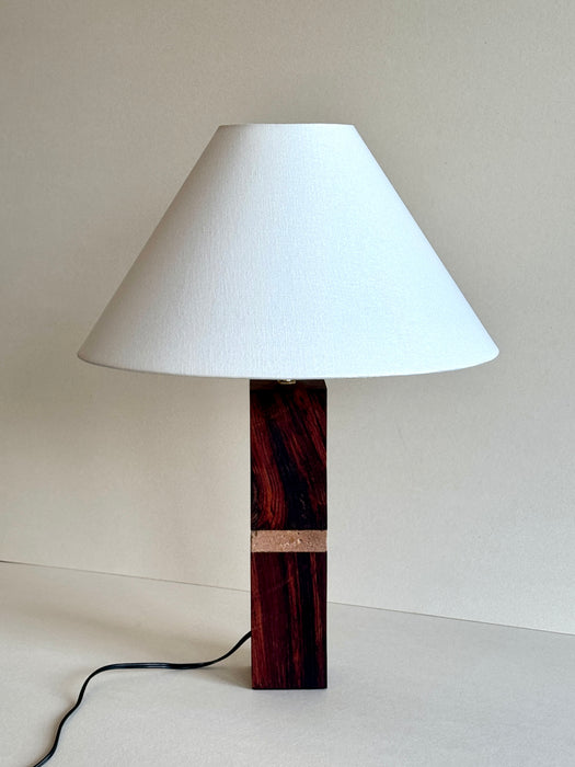 Cocobolo And Cantera Column Lamp