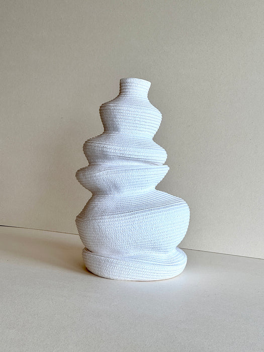 Fabric Vase Cover - Ivory