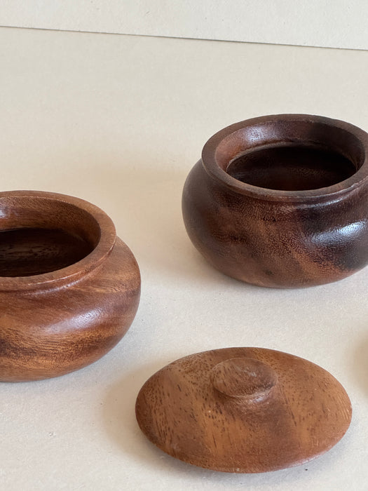 Petite Maplewood Bowl With Lid Set