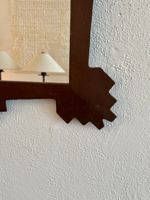 Large geometric Steel Mirror