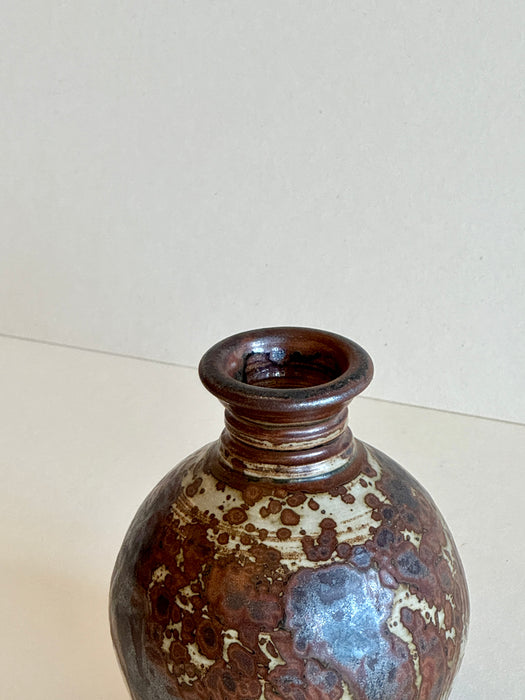 Petite Brown Glazed Bud Vase