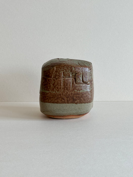 Square Stoneware Bud Vase