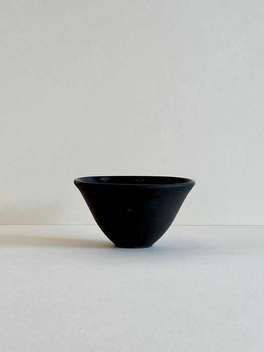 Black Glazed Porcelain Bowl