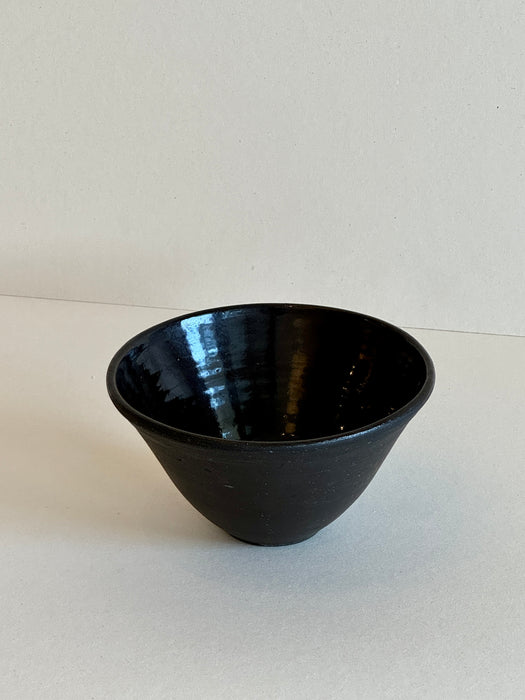 Black Glazed Porcelain Bowl