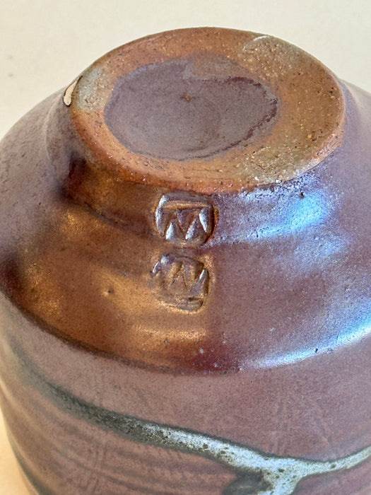 Small Pot With Brown Glaze