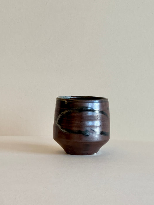 Small Pot With Brown Glaze