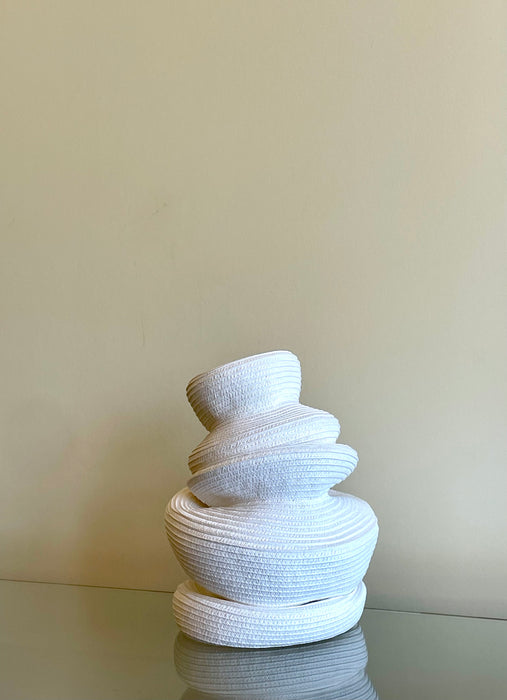 Fabric Vase Cover - Ivory