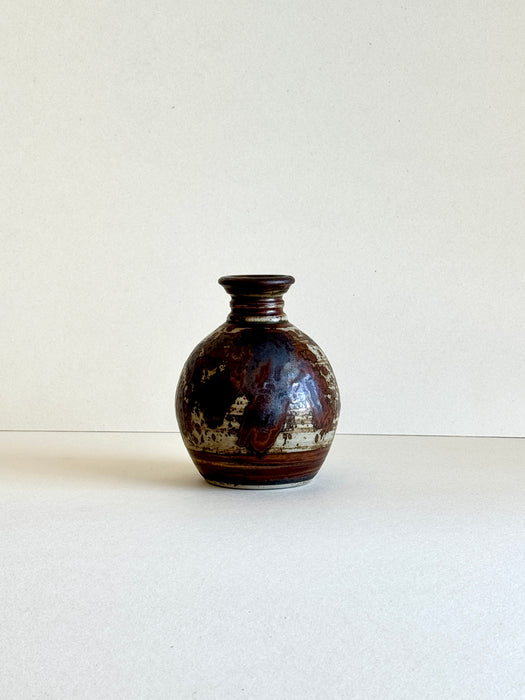 Petite Brown Glazed Bud Vase