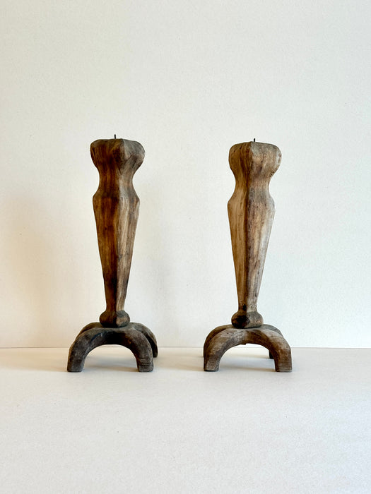 Spanish Wooden Candleholders