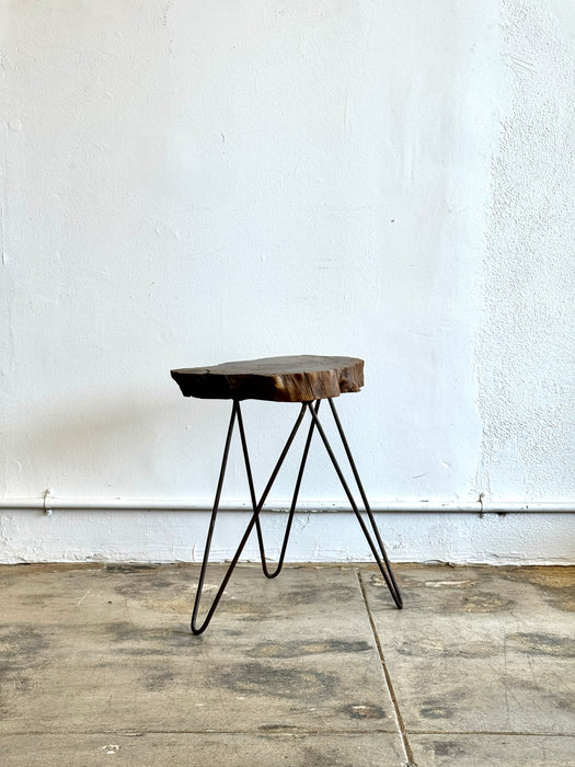 Reclaimed Log Side Table