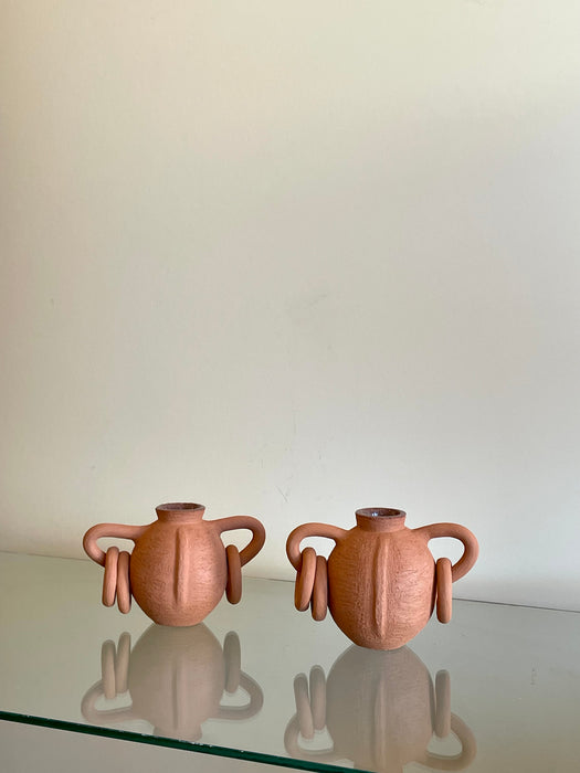 Terracotta Links Bud Vase
