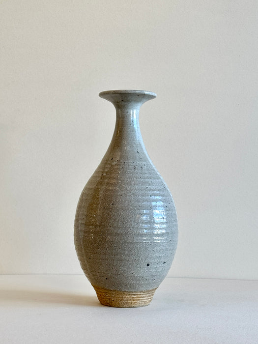 Large Ribbed Stoneware Vase