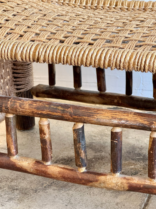 Rope Log Stool