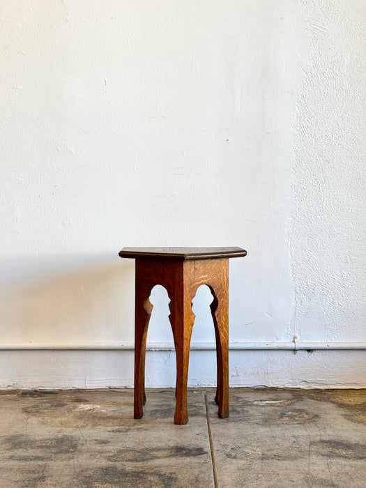 Hexagonal Oak Side Table