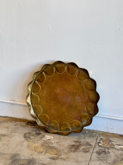 Scalloped Copper Platter