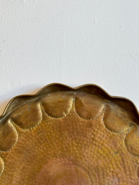 Scalloped Copper Platter