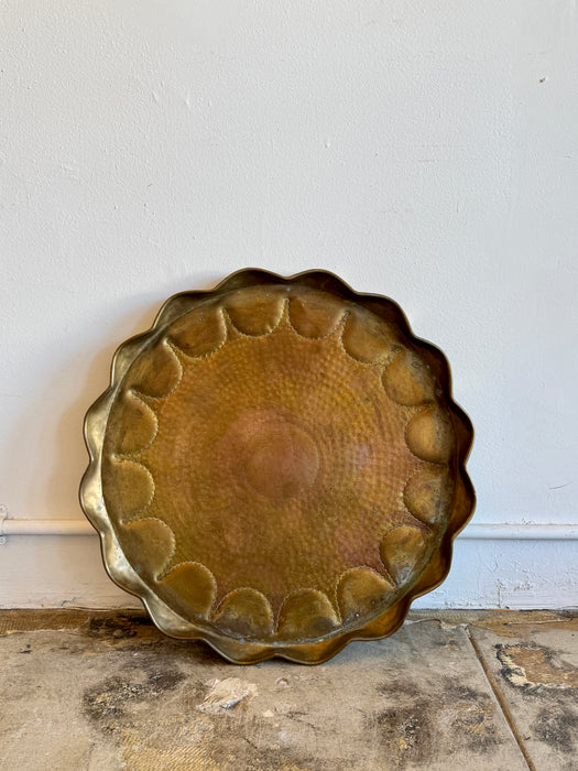 Scalloped Copper Platter