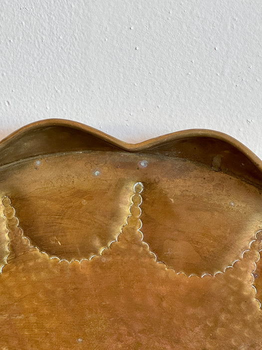 Scalloped Copper Platter