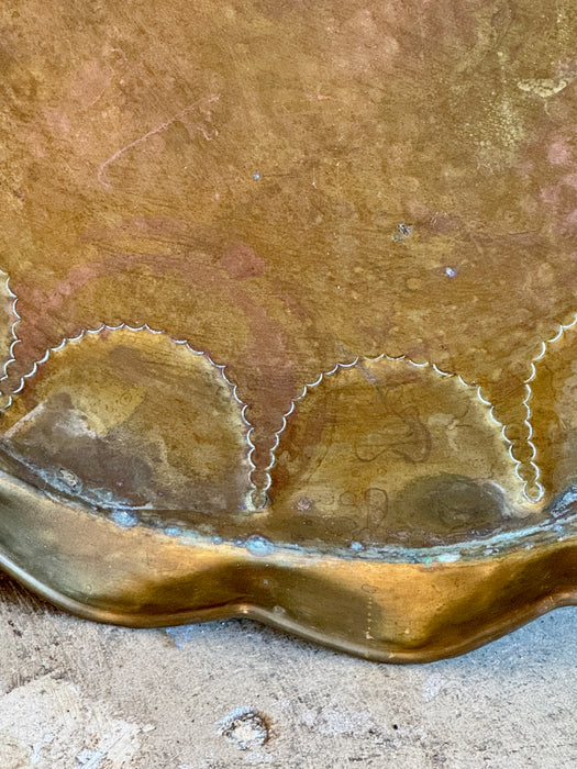 Scalloped Copper Platter