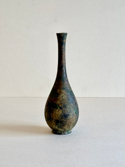 Japanese Patinated Metal Bud Vase