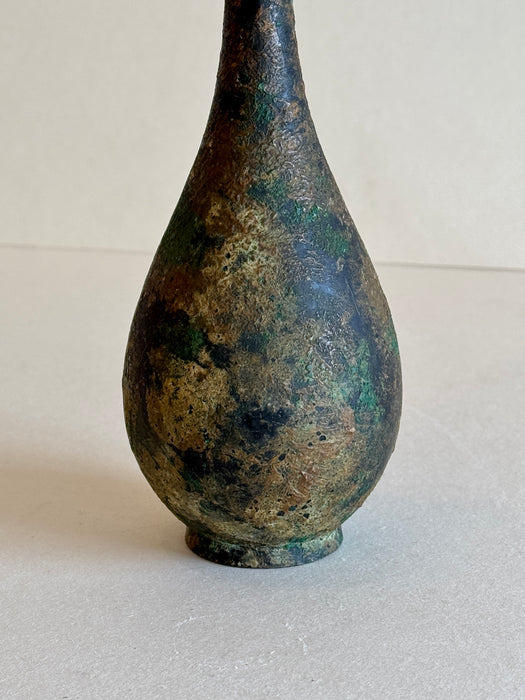 Japanese Patinated Metal Bud Vase