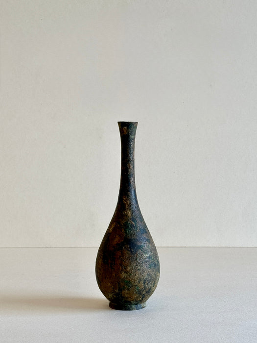 Japanese Patinated Metal Bud Vase