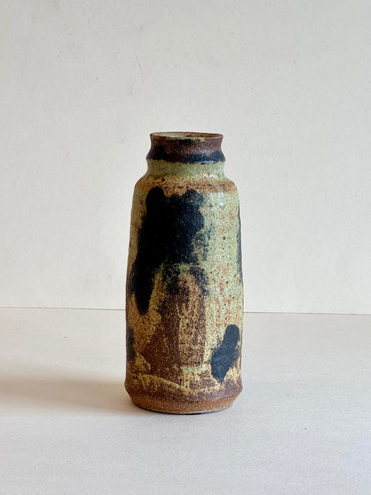 Black And Rust Stoneware Vase