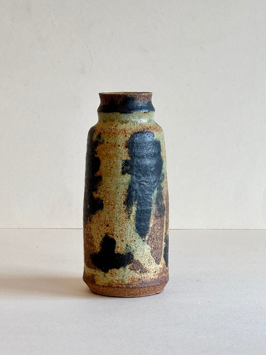 Black And Rust Stoneware Vase