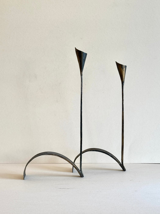 Forged Iron Candle Holders