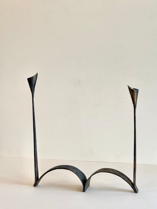 Forged Iron Candle Holders