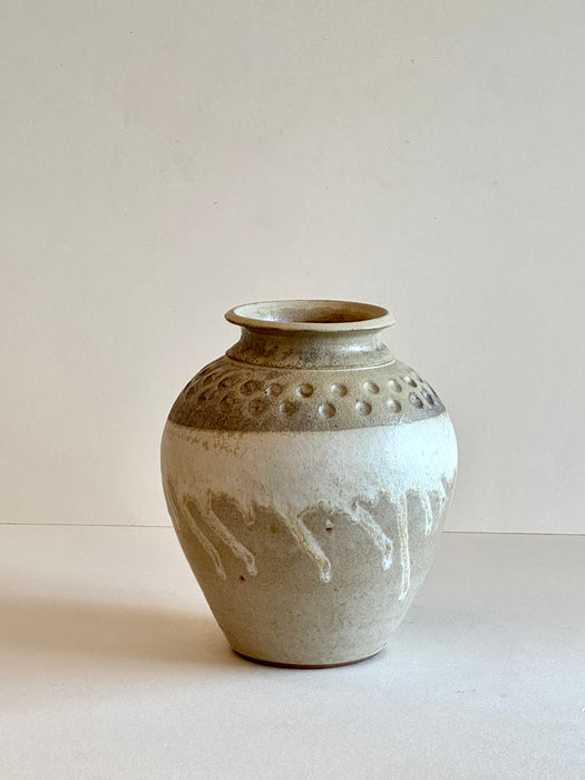 Dimpled Stoneware Vase