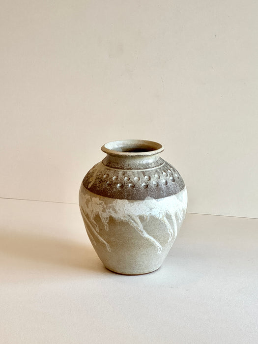 Dimpled Stoneware Vase