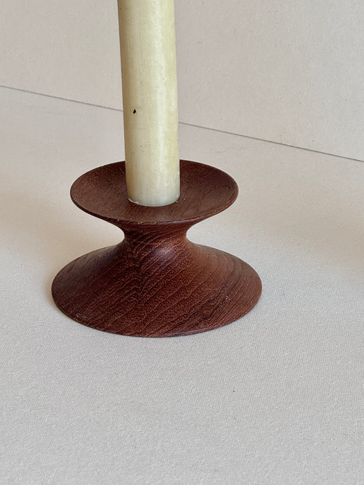 Japanese Teak Candleholders