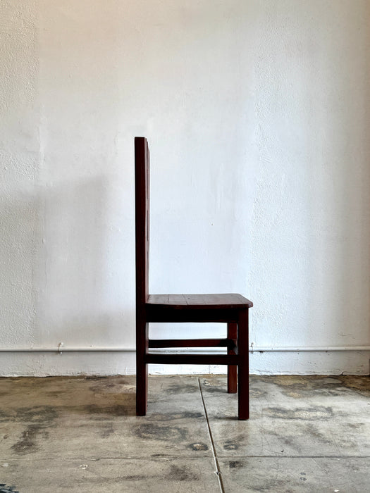 Modernist Wood High Back Chair