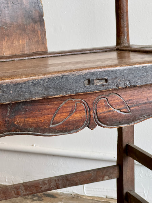 Early 20th Century Officials Hat Elm Armchair