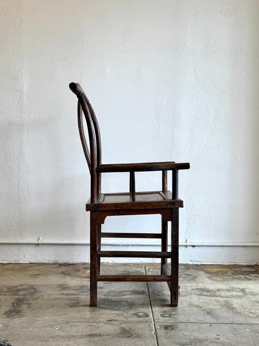 Early 20th Century Officials Hat Elm Armchair