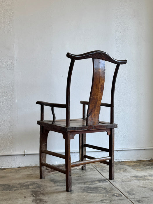 Early 20th Century Officials Hat Elm Armchair