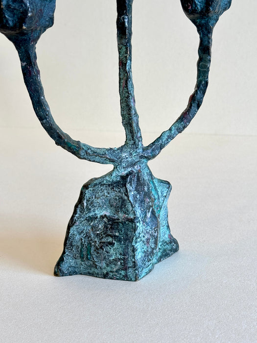 Bronze Brutalist Candleholder