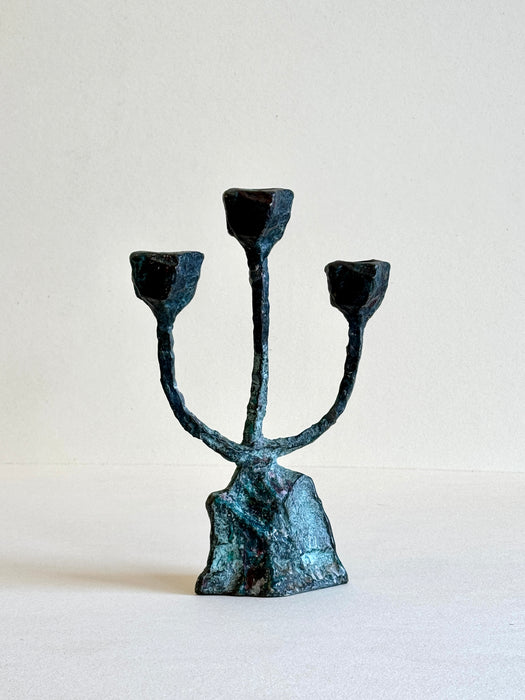 Bronze Brutalist Candleholder